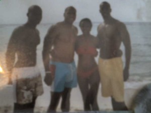 Me and the Essence male models on the beach in Mexico!